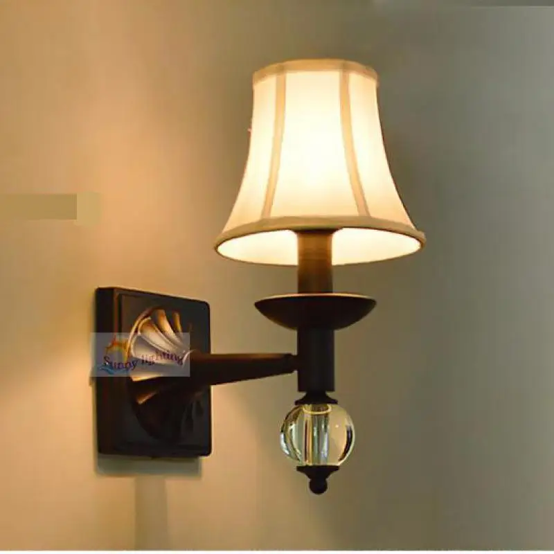 Складские деревенские железные Настенные светильники E14 для спальни сада