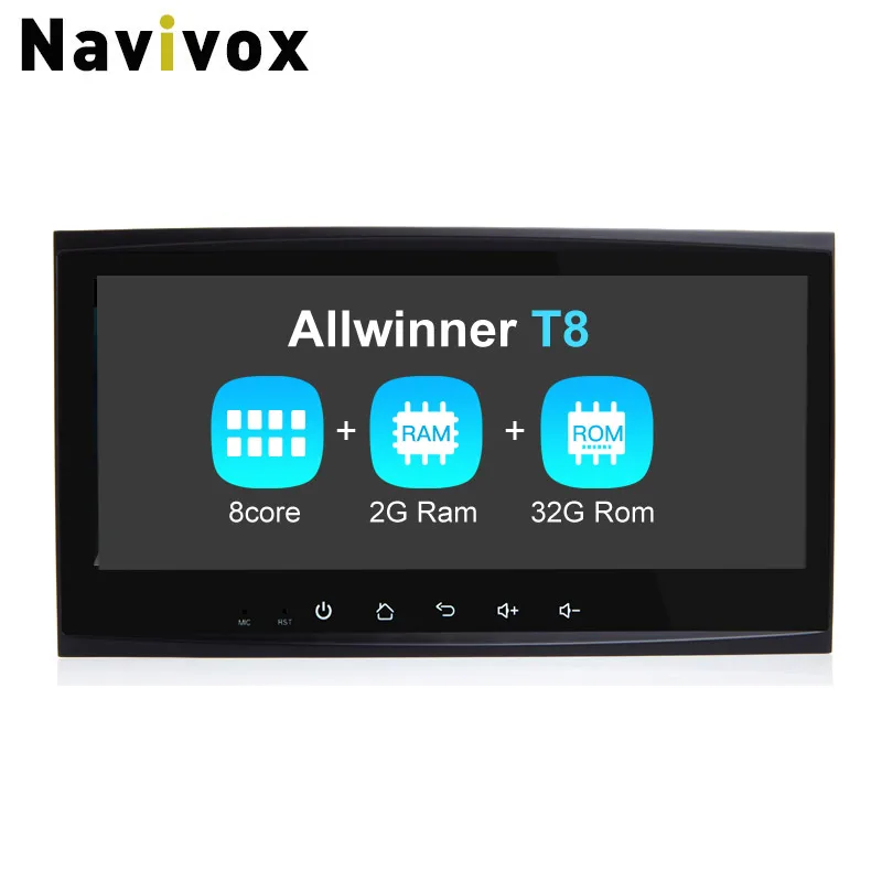 Navivox 8.8'2 дин GPS навигации стерео аудио плеер Android 7.1.1 4 ядра для Touareg старый ram2g автомобиля Радио GPS навигации