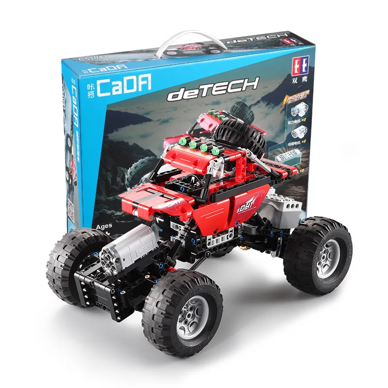 Technic CADA RC строительные блоки для внедорожных гонок, 2,4 ГГц, мощность двигателя, подходят для техники, кирпичи, игрушки, подарки для детей, мальчиков