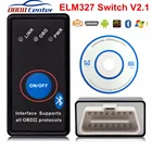 2019 Мини ELM327 переключатель V2.1 Bluetooth OBD2 сканер ELM 327 2,1 Мощность выключатель автоматический читатель кода Супер Мини ELM327 2,1 Интерфейс