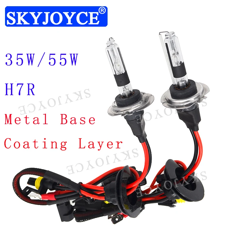 SKYJOYCE 12 V 35 W 6000 K H7R Прокат света HID лампы 4300 K 8000 K 55 W H7R лампа металлическое основание фар автомобиля замена HID H7 H7R лампы