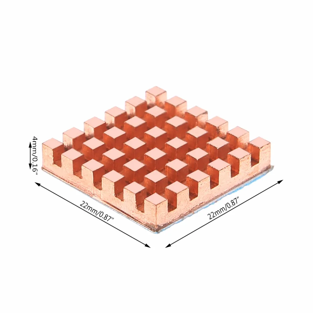 

Cooler Pure Copper Heat Sink Back DDR Memory RAM Cooling For VGA MOS GPU IC Chip Cooler Heatsink 22x22x4mm C26