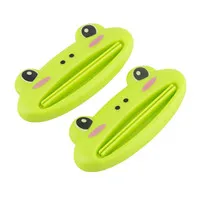 Green Frog 2 шт. Новинка зубная паста туба простая соковыжималка выдавливание дозатор пасты держатель рулона мультфильм лягушка/анималькот/лягушка/панда/свинья горячая распродажа - Цвет: Green Frog
