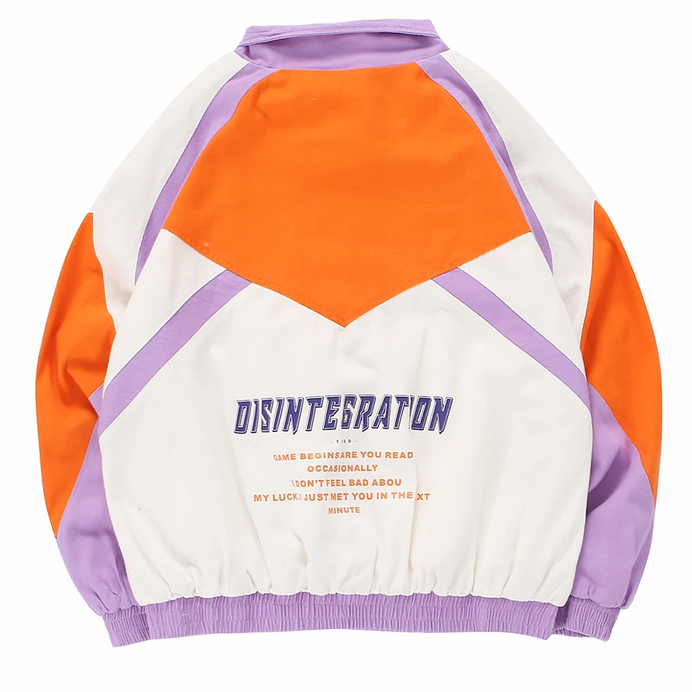 Винтажная цветная ветровка куртки пальто весна 2019 хип хоп повседневная верхняя