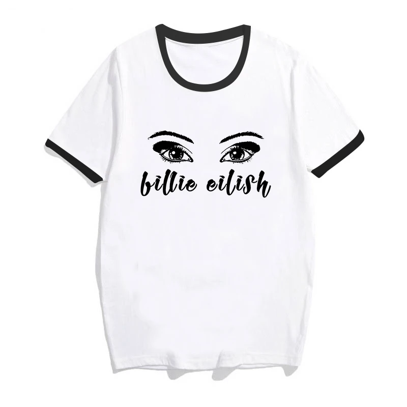 Футболка в стиле хип-хоп Billie Eilish, Повседневная футболка с круглым вырезом и коротким рукавом, летняя мужская и женская футболка, высокое качество, футболка, топ
