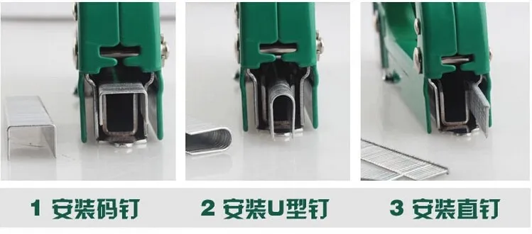 Мощный 3 полосный штапельный пистолет ручной кодовый для ногтей прочный u