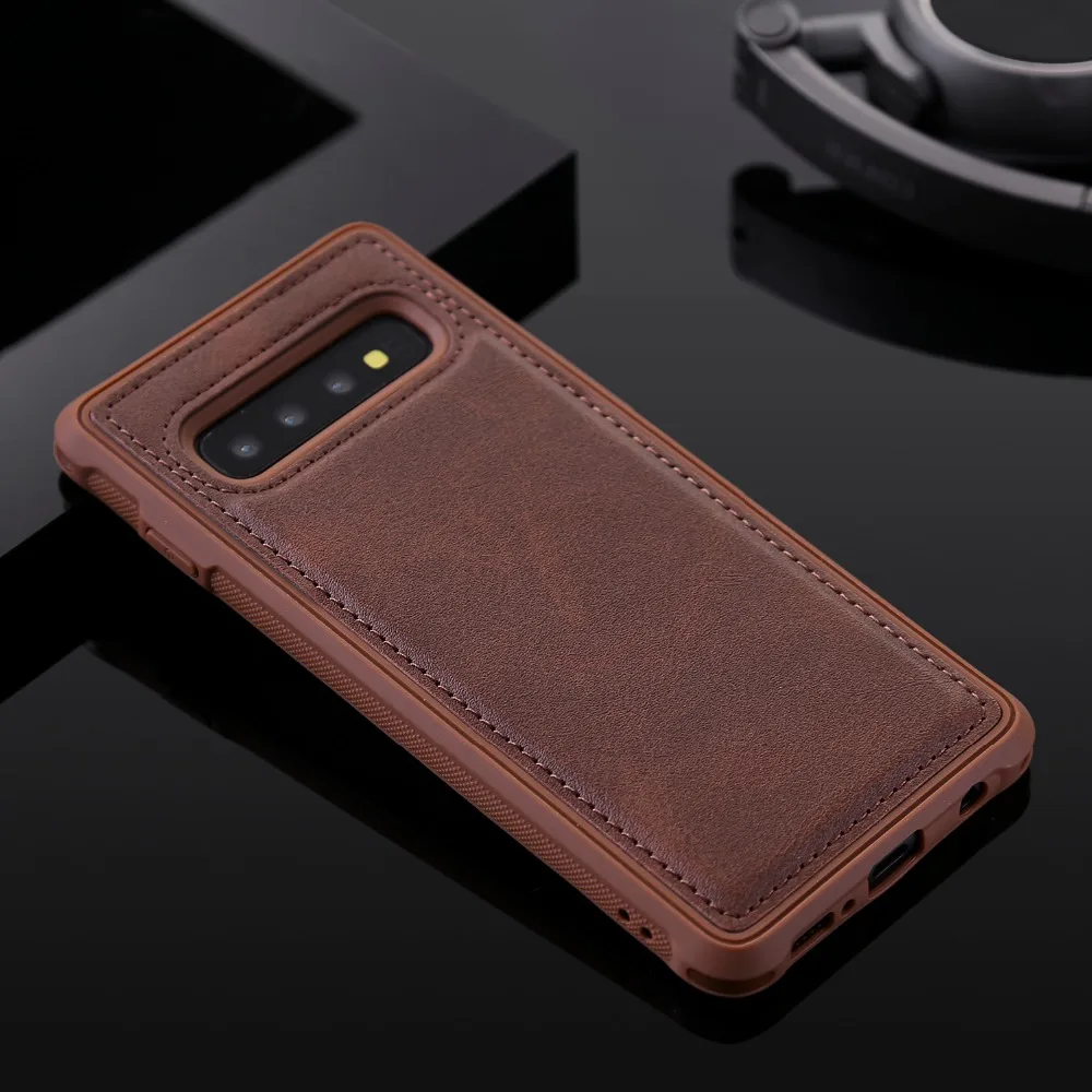 Флип-чехол для samsung Galaxy S10, роскошный Съемный кожаный чехол-кошелек, чехол для телефона с магнитной застежкой для samsung S10 Plus S10 E