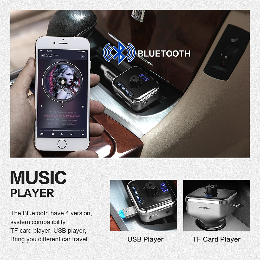Fdoman многофункциональный автомобильный Bluetooth комплект громкой связи авто FM аудио