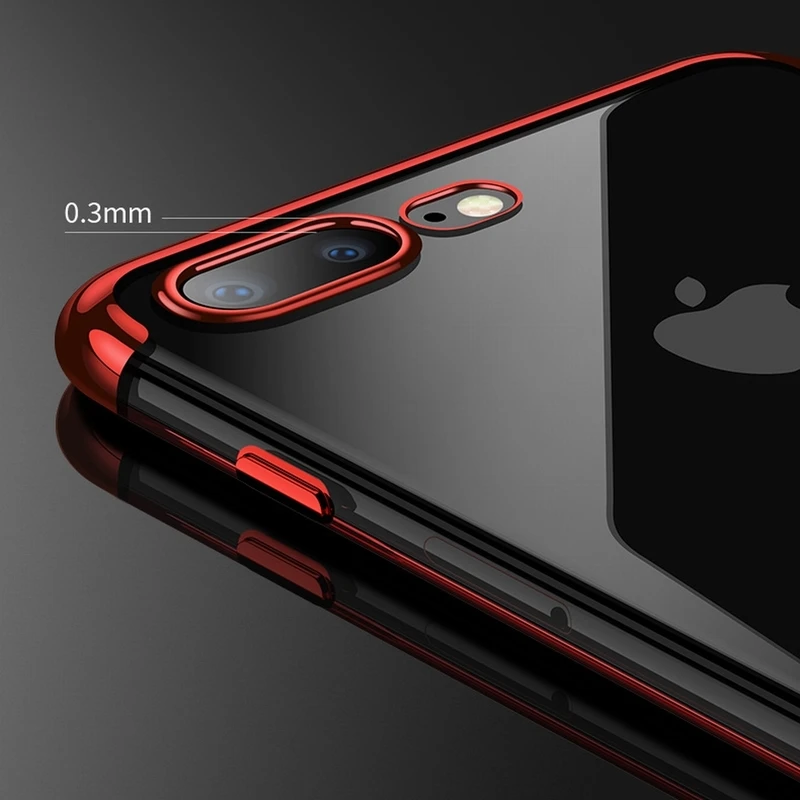 Прозрачный силиконовый чехол с покрытием для iPhone X 7 8 Plus XS прозрачный мягкий 11 pro