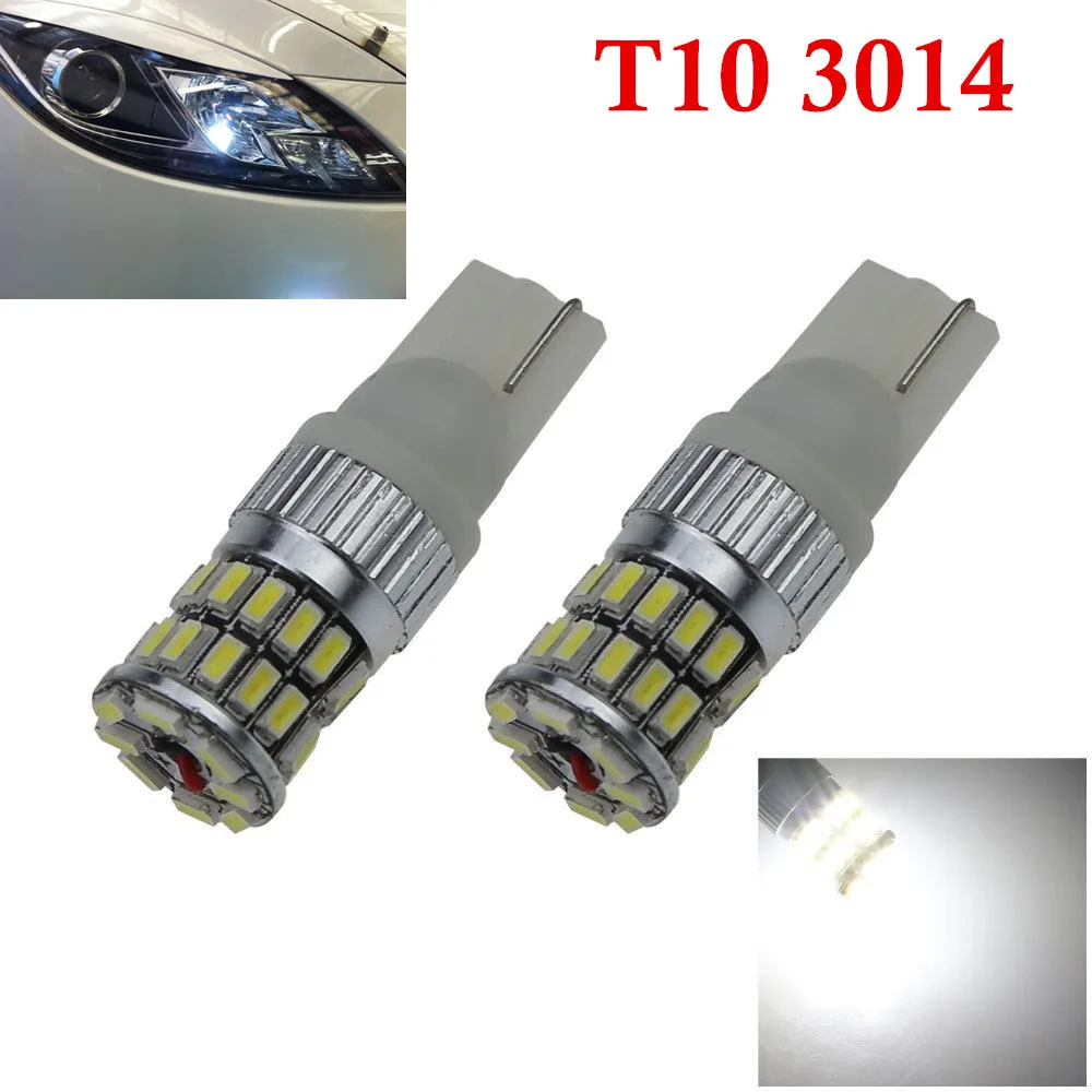 Комплект из 2 предметов высокое качество T10 SMD 3014 Супер Белый светодиодный
