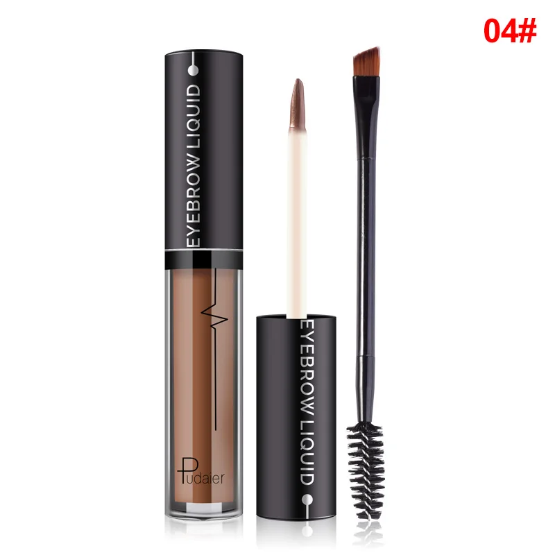 04 Red Brown Pudaier 4 цвета, окрашенный крем для бровей, корейский макияж, стойкий водостойкий жидкий гель для бровей, кисть для декоративной косметики TSLM2 - Цвет: 04 Red Brown