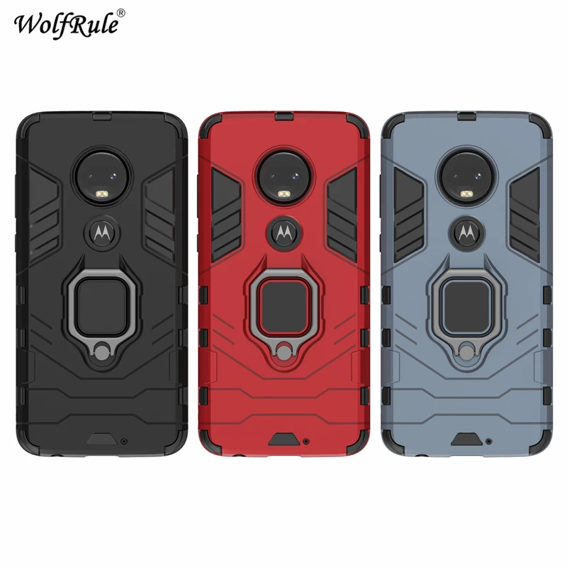 Магнитный чехол-держатель для Motorola Moto G7 Plus прочный металлический чехол-подставка