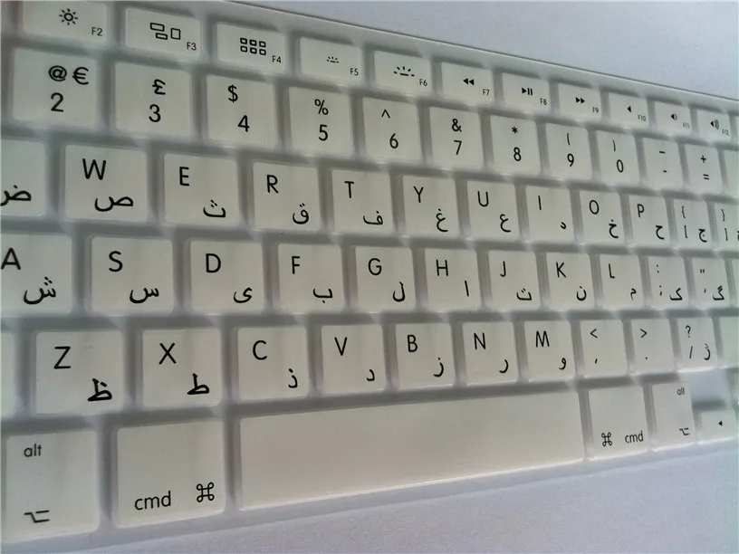 Прозрачный силиконовый чехол для клавиатуры с английской раскладкой Macbook Air pro