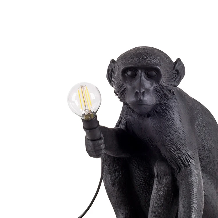 Светодиодный декоративный фонарь в виде обезьяны напольный светильник из смолы