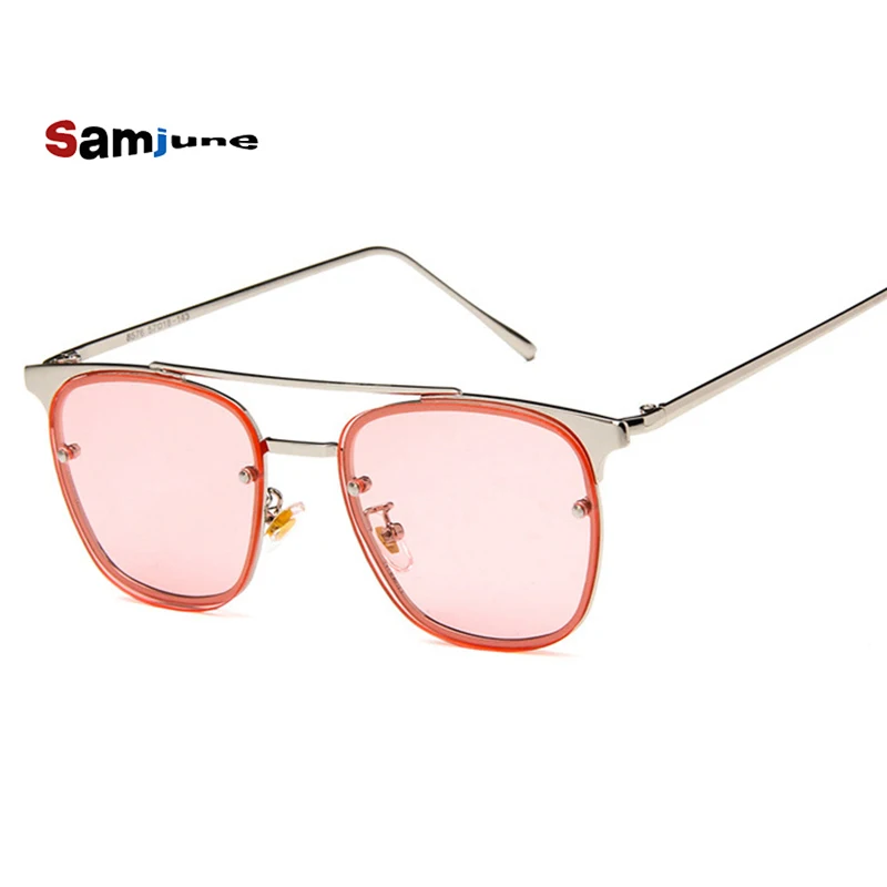 Samjune новые уникальные Винтажные Солнцезащитные очки женские квадратные оттенки