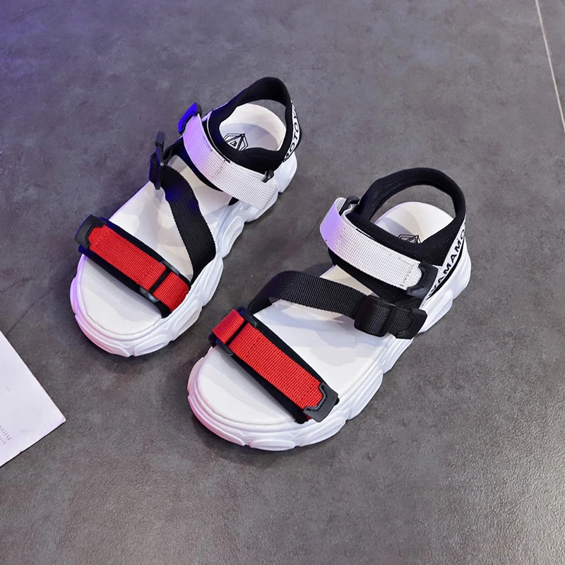 Outdoor Women Casual Sport Sandals shoes fashion Height Increase women sandals ladies PU leather platform Casual shoes 35-39