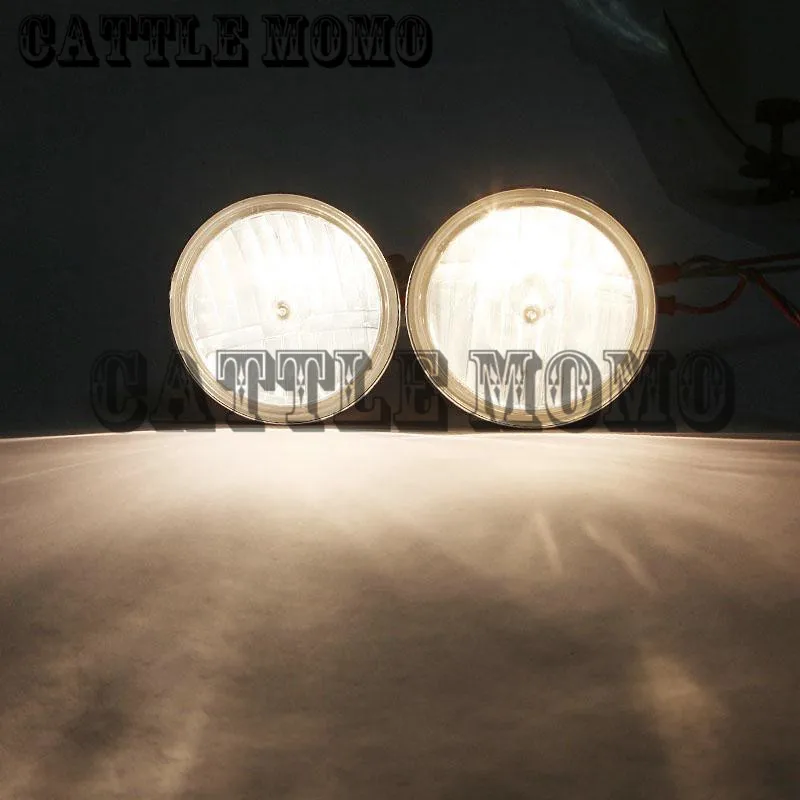 4 1/2&quot Headlights Motorcycle Passing Driving Spot Fog Lights For Harley Street Bob EFI FXDBI FXDB 2006-2011 07 08 2009 2010 Pair |