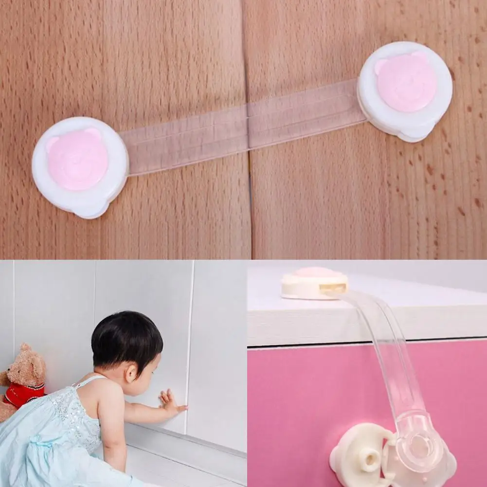 Розовый медведь ребенок Дети Безопасность замок забота шкаф ящик комод