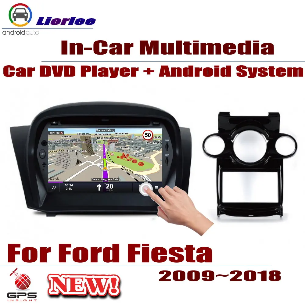 Для Ford Fiesta 2009~ автомобильный Android плеер DVD gps навигационная система HD экран Радио Стерео интегрированный мультимедиа