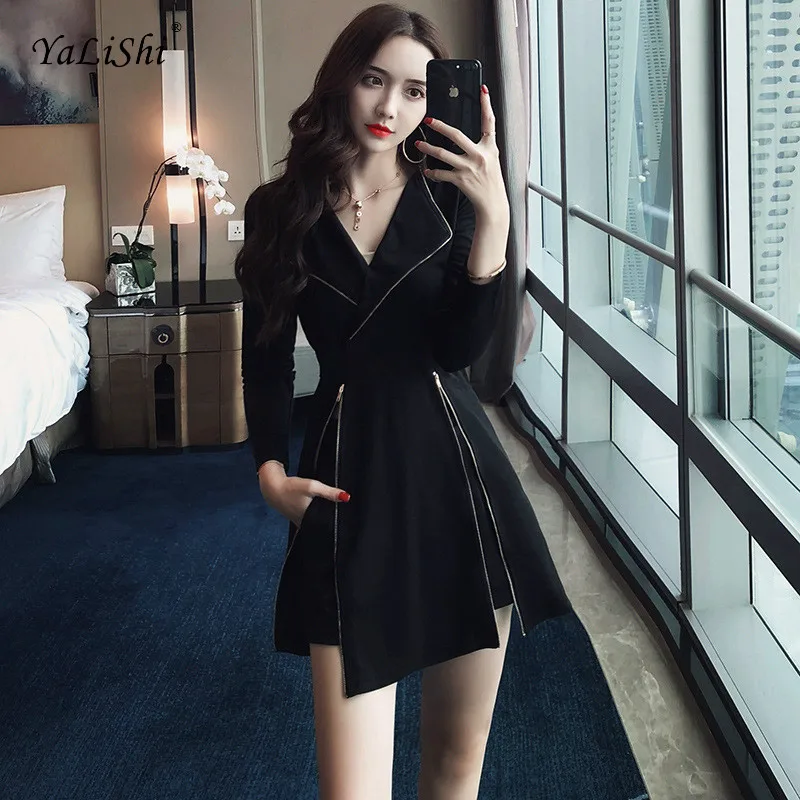 Комплект из 2 предметов осень 2020 Женский Черный Повседневный Длинный топ с