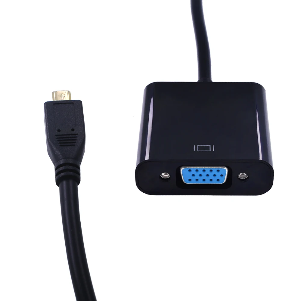 Кабель адаптер TISHRIC Micro HDMI VGA преобразователь цифрового сигнала в аналоговый