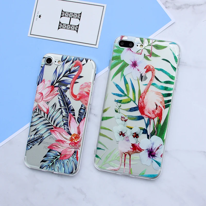 MISSCASE Телефон чехол для iphone 6 6s 7 8 плюс мода Фламинго ясно ТПУ Мягкая силиконовая