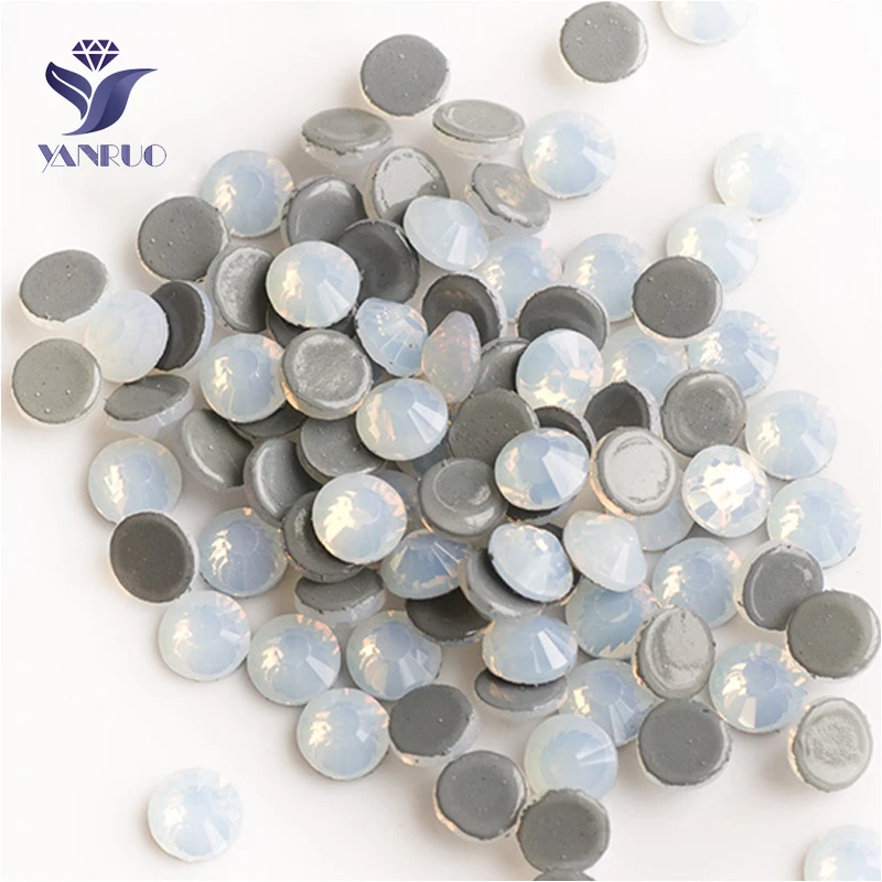 YANRUO 2058HF SS20 белый опал 1440 шт стразы горячей фиксации DIY Стразы с плоской задней