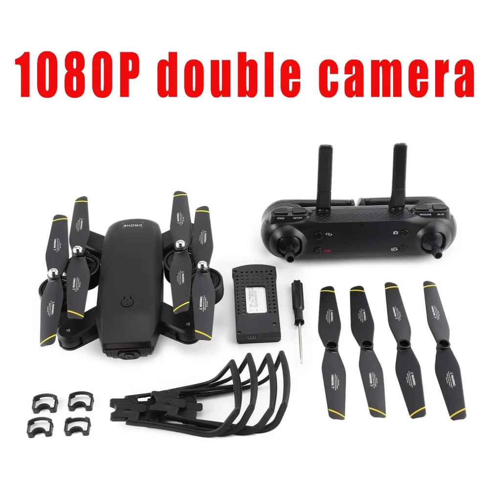 SMRC 169 мини Квадрокоптер Дрон с камерой HD follow me WiFi Шахта RC самолет гоночный Вертолет fpv гоночный Дрон x PRO profession - Цвет: 1080P Double Wifi