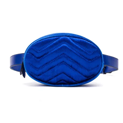 Velvet Blue XMESSUN поясная сумка, Женская поясная сумка, сумка на пояс, роскошный бренд, кожаная нагрудная сумка, розовый, красный, черный, синий, новинка, высокое качество - Цвет: Velvet Blue