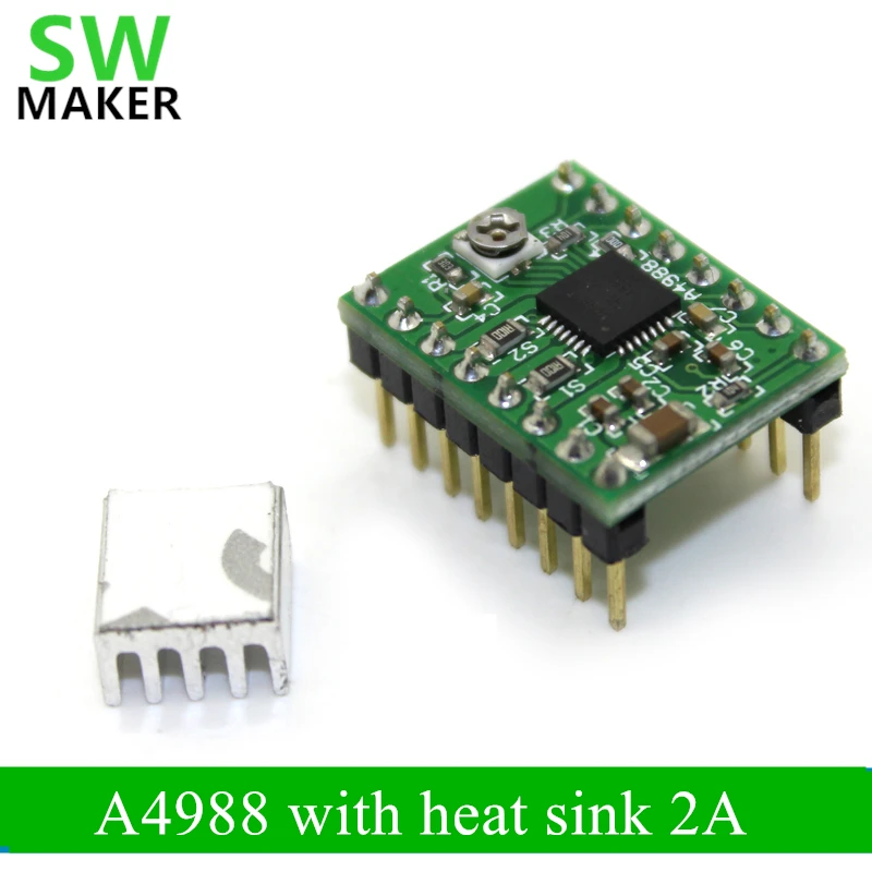Части 3D принтера Ramps 1 4 A4988 Драйвер шагового двигателя с алюминиевым радиатором