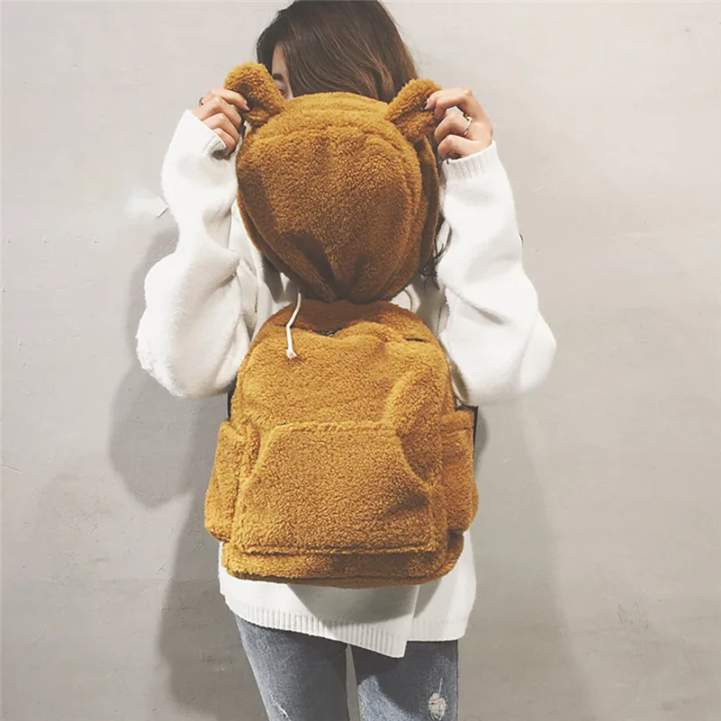 Модный плюшевый рюкзак для девочек модный большой емкости sac a dos enfant kawaii подарок