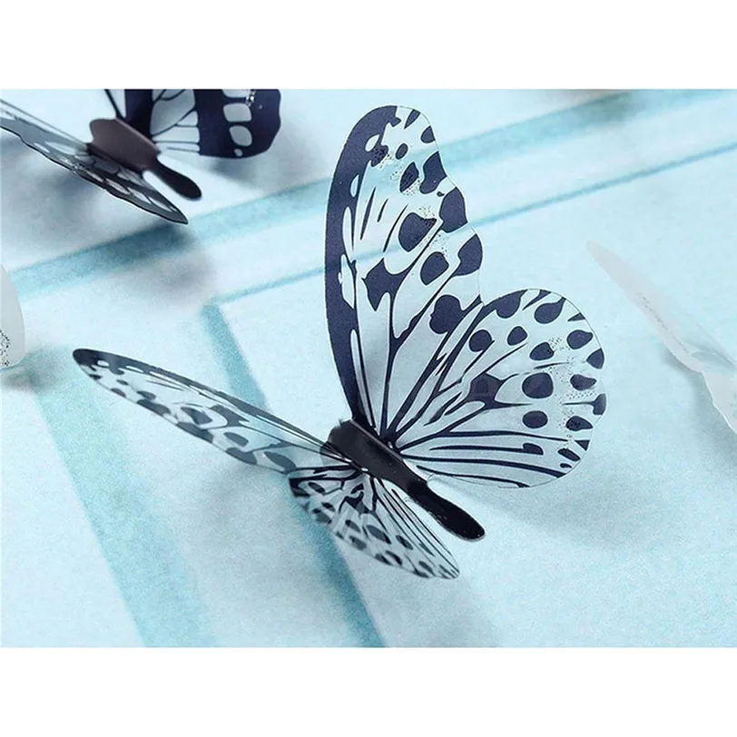 36 шт. 3D Черно-белая бабочка, художественная Наклейка на стену, украшение для дома, детские комнаты, вечерние, свадебные, настенные наклейки s
