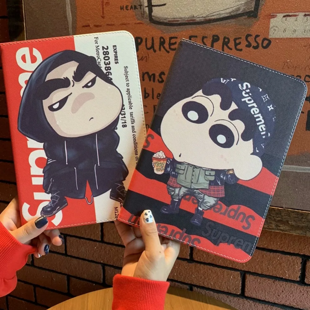 Для iPad mini 1/2/3 чехол Высокое качество мультяшный рисунок карандаш Shinchan флип с подставкой для защитный