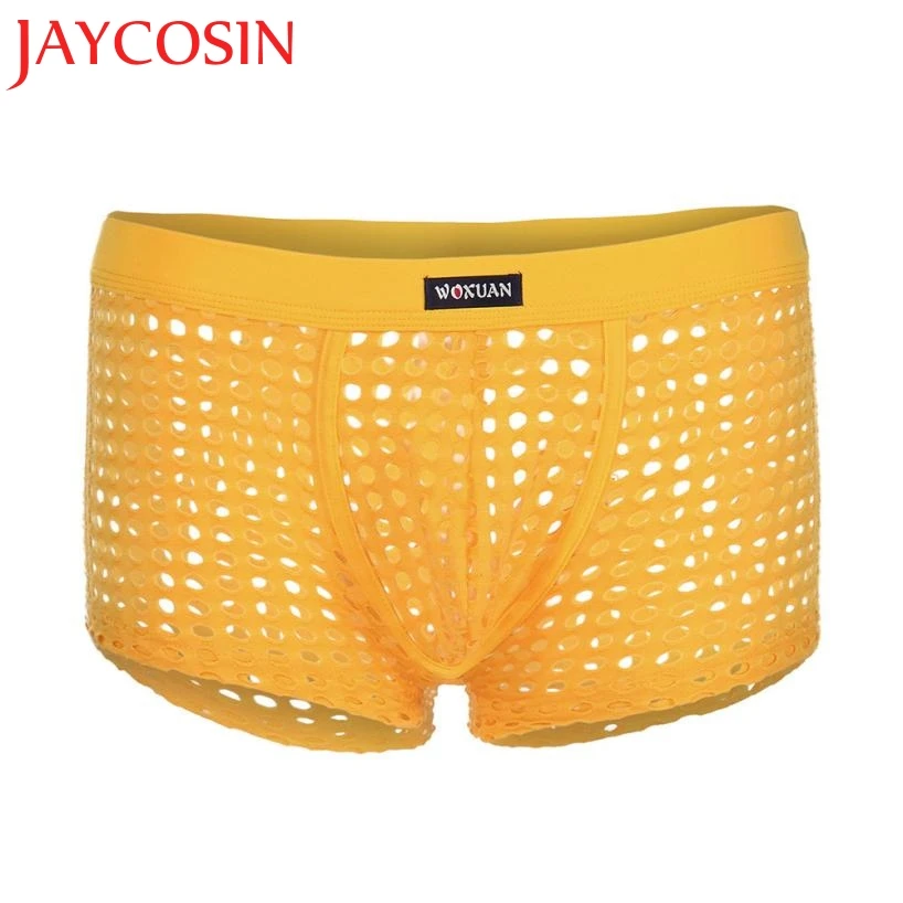 JAYCOSIN Новинка 2018 модные мужские боксеры нижнее белье полые трусы вентиляционные