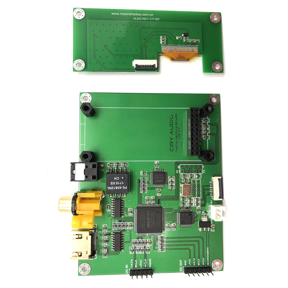 AK4118 SPDIF ies коммутационная плата Amanero Digital XMOS интерфейс аудио декодер DAC частота дискретизации дисплей с OLED T0138