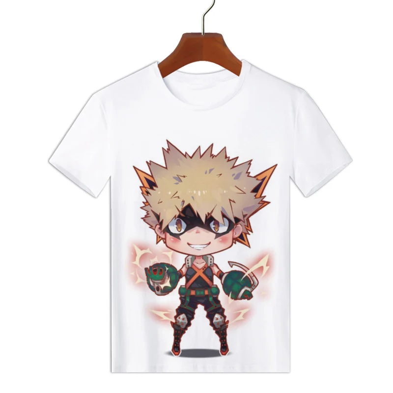 Футболка Boku no My Hero academic Midoriya Izuku футболки Bakugou Katsuki топы с короткими рукавами Yoh Asakura