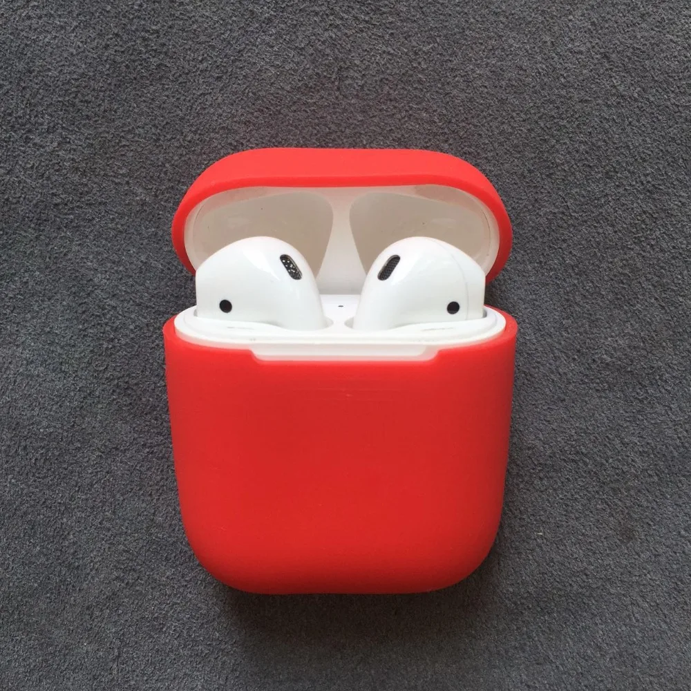 Airpods Box чехол s силиконовый чехол для iphone 7 7plus беспроводные bluetooth наушники резиновые толстые Противоударные Защитные