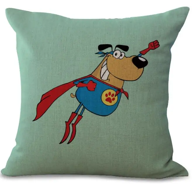 Чехол для подушки с таксой и принтом собаки льняные автомобильные диванные