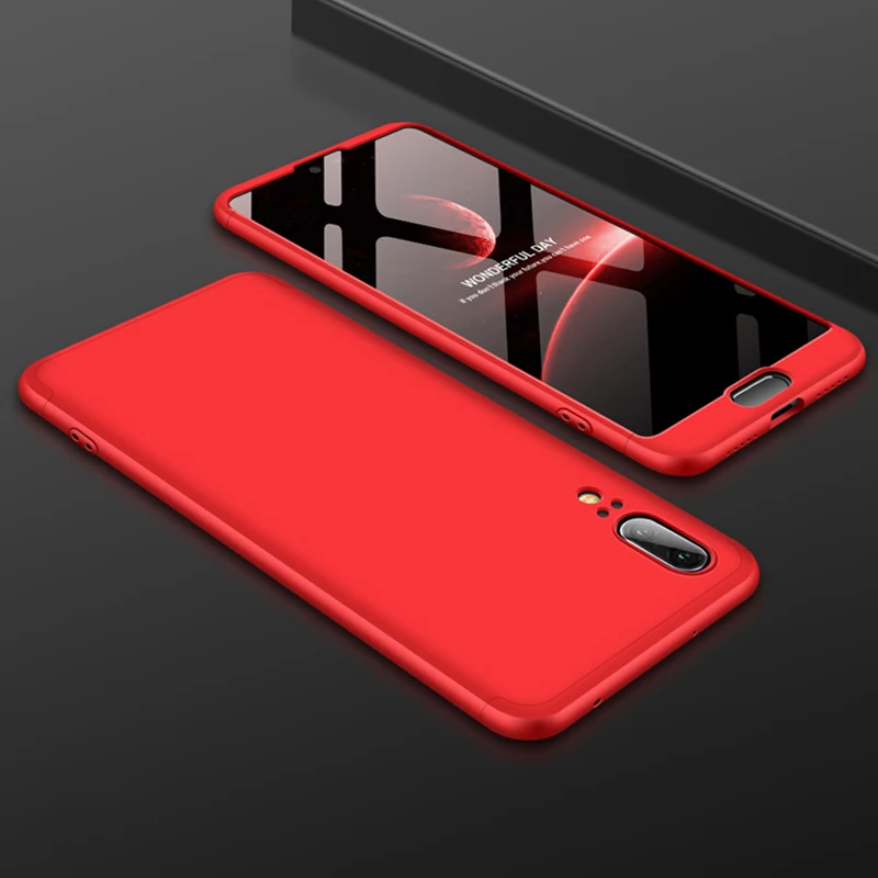 Red 360 градусов полный защитный чехол для huawei P20 Lite Pro mate 20 Lite mate 20 P20Lite P20 Pro защитный чехол для экрана - Цвет: Red