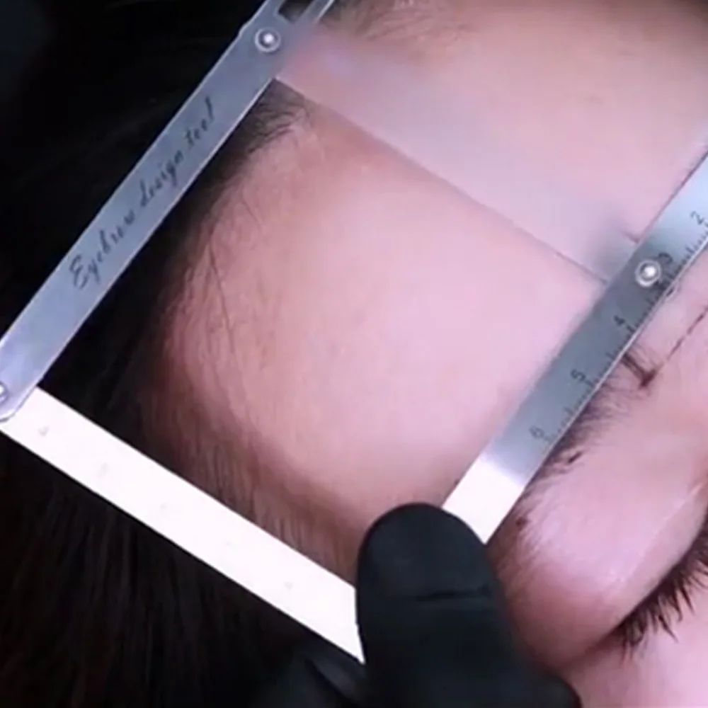 1 шт. нержавеющая сталь для бровей микрофибра Перманентный макияж измерительный