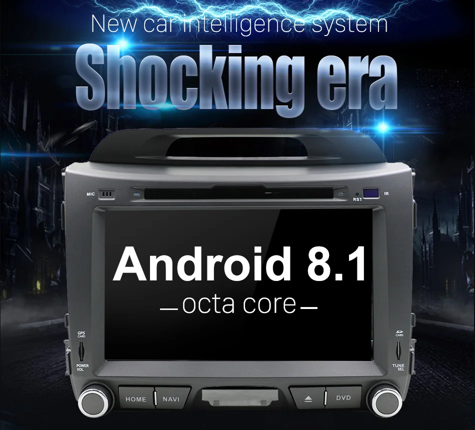 Eunavi 2 din Android 8,1 Автомобильный dvd радио плеер для KIA sportage 2011 2012 2013 автомобильный ПК головное устройство gps navi Стерео wifi