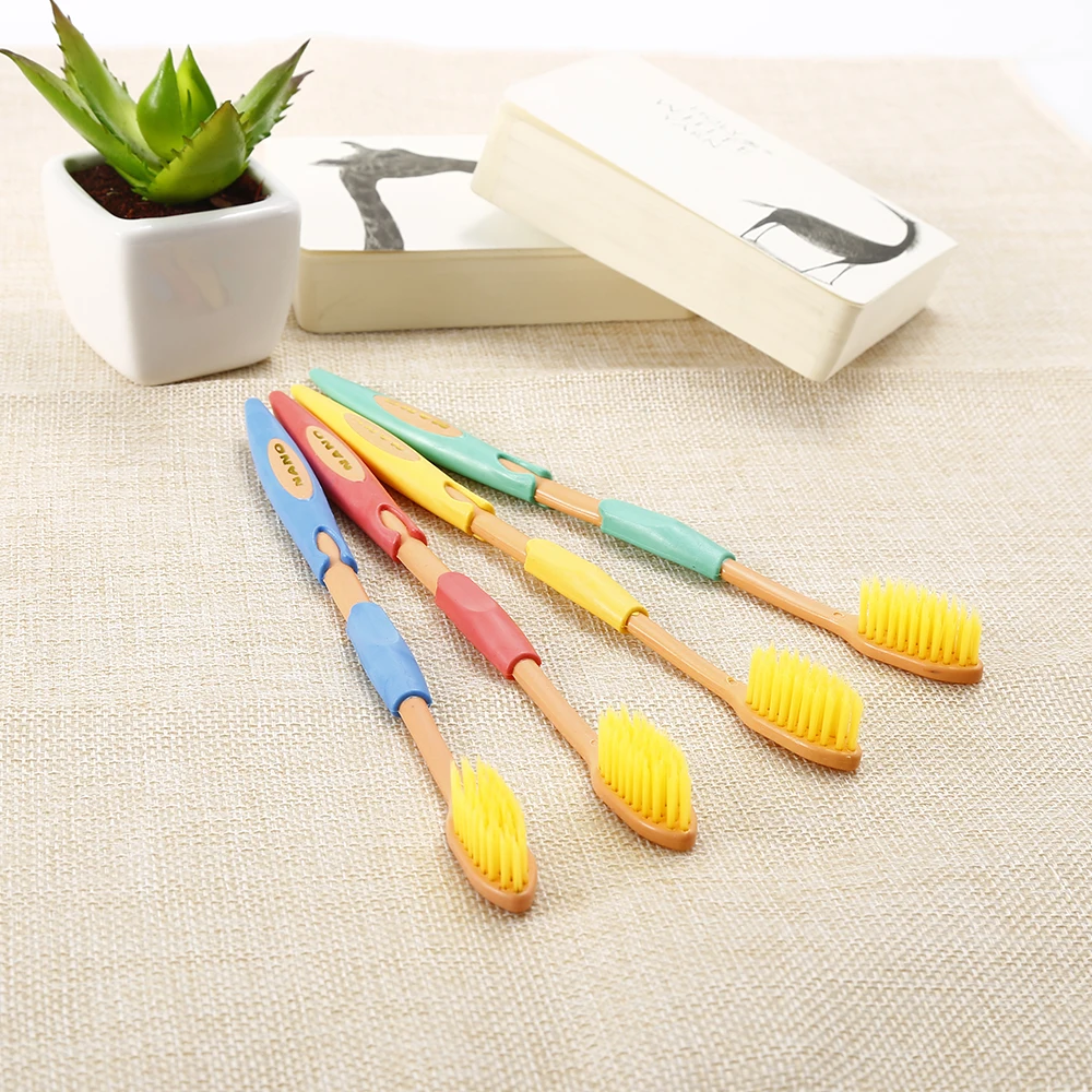 Новая нано щетка 4 шт. Бамбуковая угольная зубная домашняя двойная Ультрамягкая