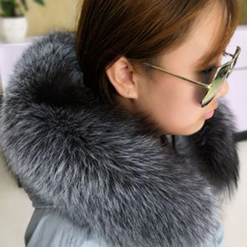 Новинка 2019 женский кожаный меховой воротник из искусственного лисьего меха