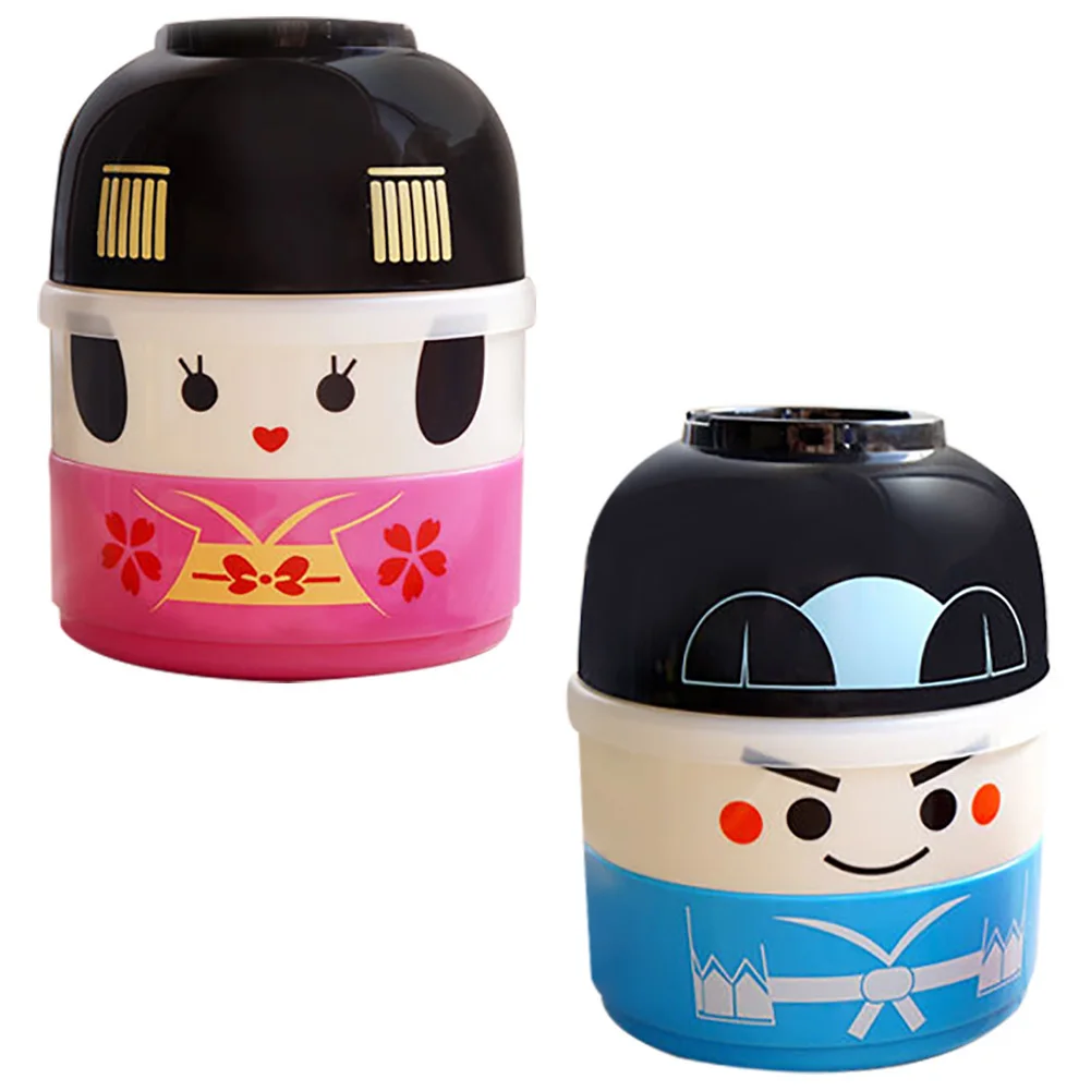 Детский Ланч-бокс Bento японская кукла Bento коробка для пикника детская микроволновая печь контейнер для еды термос Кухонный Контейнер для хранения мультфильм Ланч-бокс