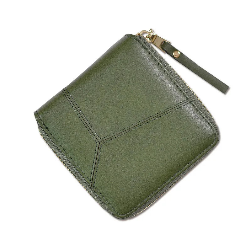 2019 новый короткий студенческий простой швейный кошелек на молнии сшивание
