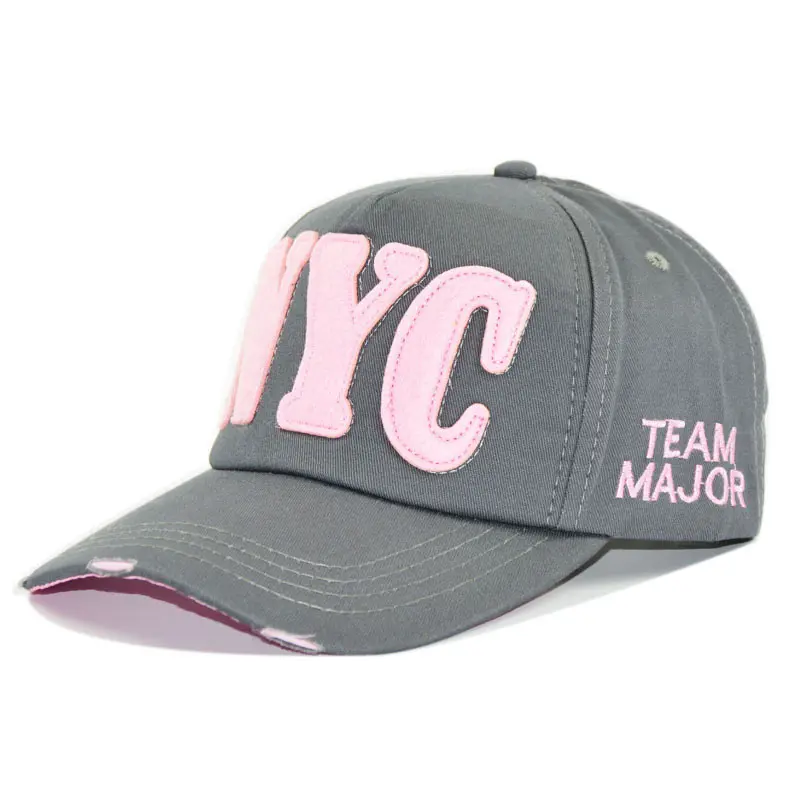Женская кепка в Корейском стиле спортивная бейсбольная с надписью розовая