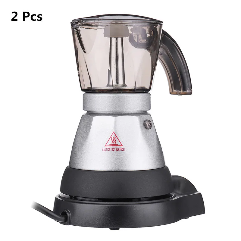 2psc Coffee Maker 4 чашки 2 шт. электрическая Кофеварка Эспрессо Кофе создатель машины Кофеварка гейзерная Кофеварка заварник Кофе производителей с Кофе Pad - Цвет: 2psc Coffee Maker