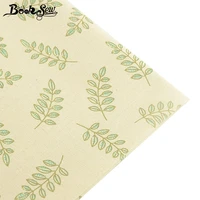booksew green leaf cotton linen fabric meters canvas tissu diy sofa cushion tablecloth bag curtain cabas telas patchwork algodon
