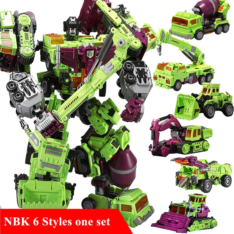 6 в 1 Новый Разрушитель NBK игрушки трансформеры робот автомобиль KO G1 экскаватор