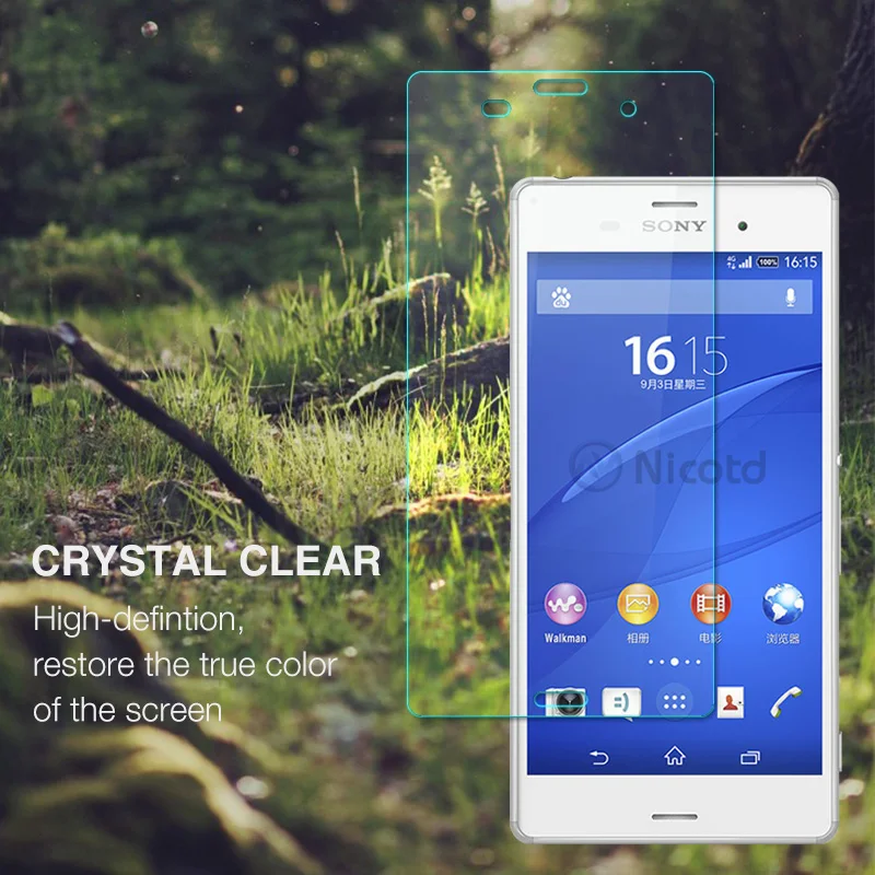 Закаленное стекло Nicotd для Sony Xperia Z3 защита экрана 9H 2.5D Защитное телефона D6633 D6643